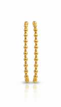 18K Solid Yellow Gold Beaded Stretch Bracelet