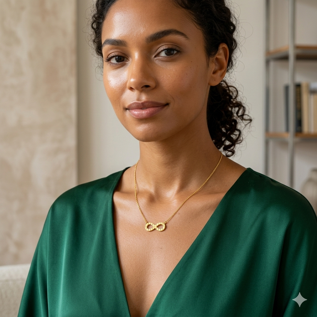 18k Gold Infinity Pendant Necklace