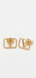 18k Gold V-Signature Gold Stud Earrings