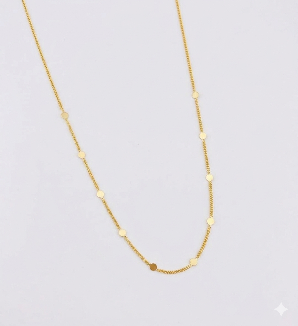 Elegant Minimalist Gold Disc Necklace