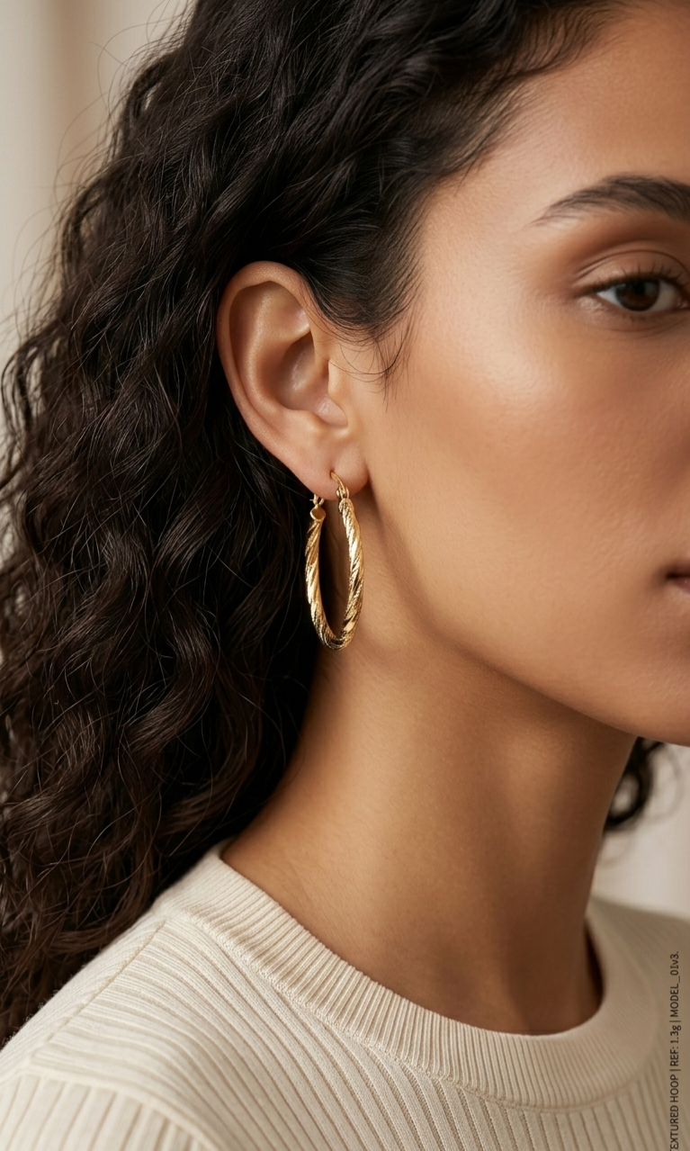 18ct Interlocking Hoop Earrings