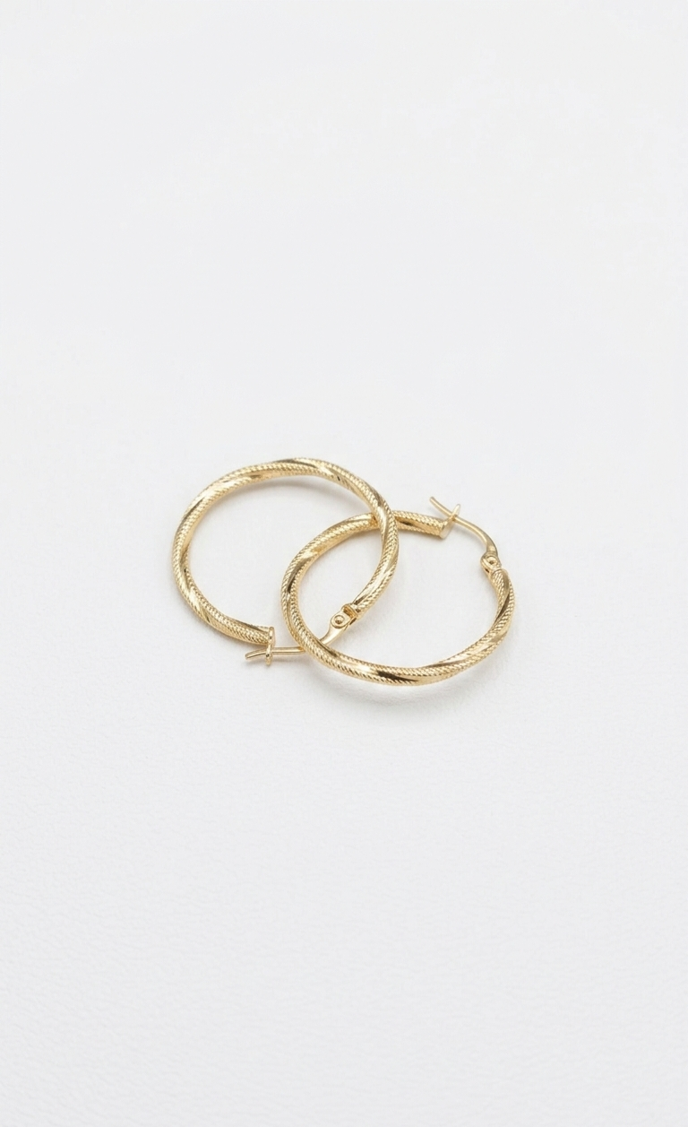18ct Interlocking Hoop Earrings