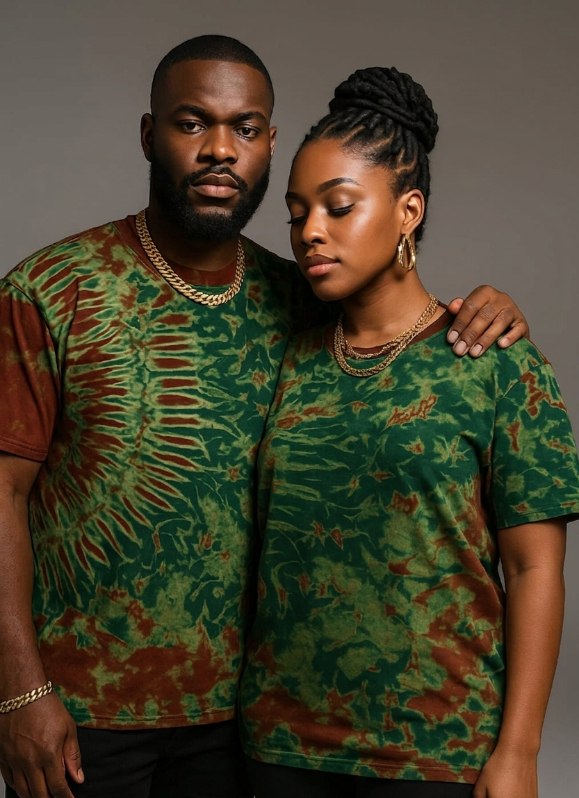 XXL Oversized Tie-Dye Tee - Earth & Sky