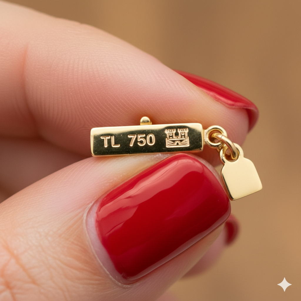 18K Solid Gold Kids' Figaro ID Bracelet (5.5")