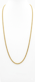 18 Inch Solid 18k Gold Franco Chain Necklace – UK Hallmarked | 2.6g–2.7g | Luxury Minimalist Chain