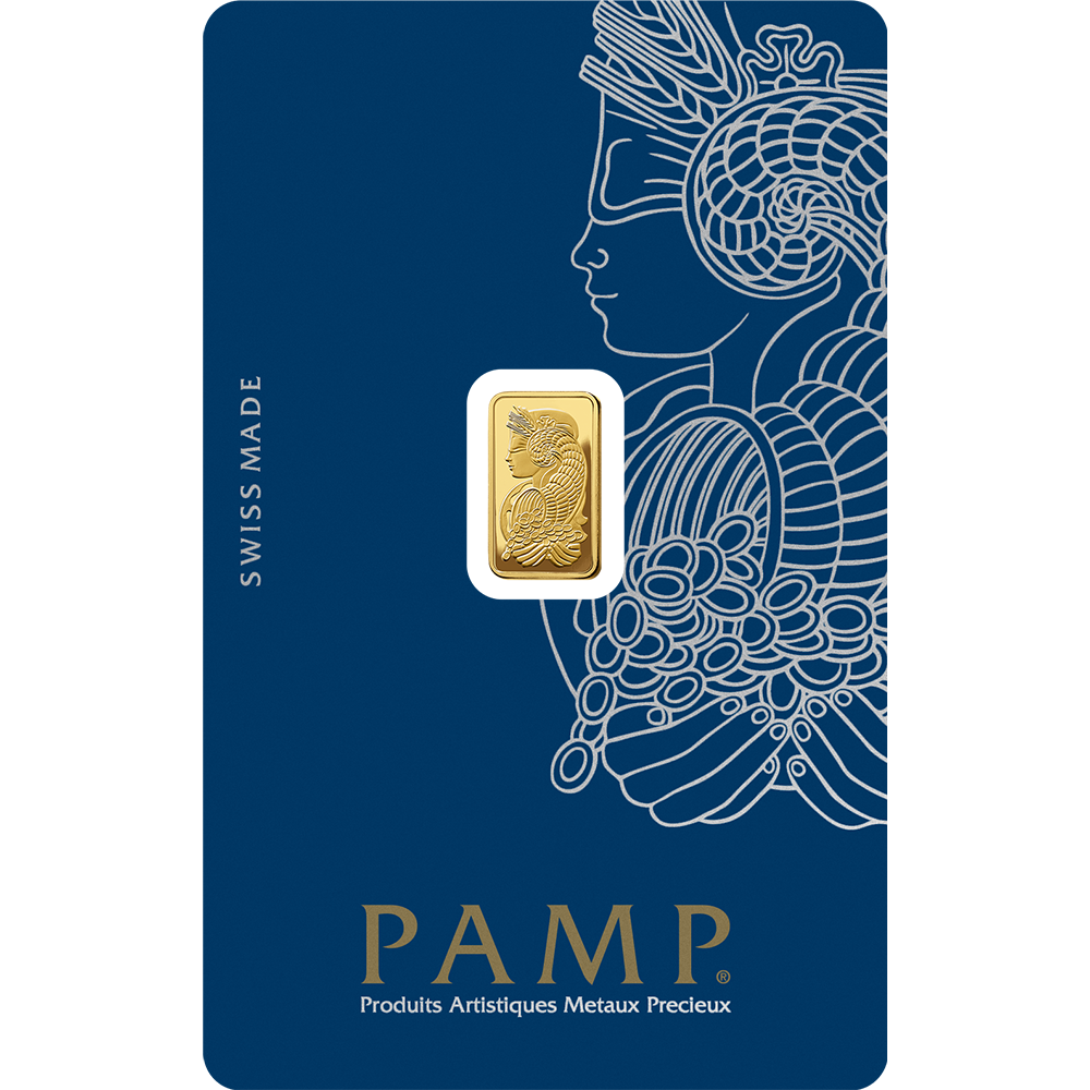 PAMP Suisse 1g Lady Fortuna Gold Bar – .9999 Pure Gold (In Assay)