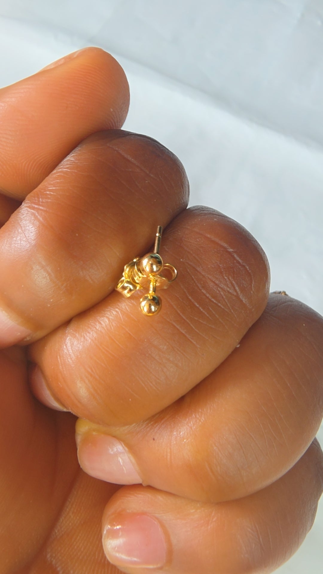 18K Gold Ball Stud Earrings | Minimal Everyday Gold Earrings