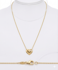 18K Yellow Gold Cut-Out Heart Pendant Necklace