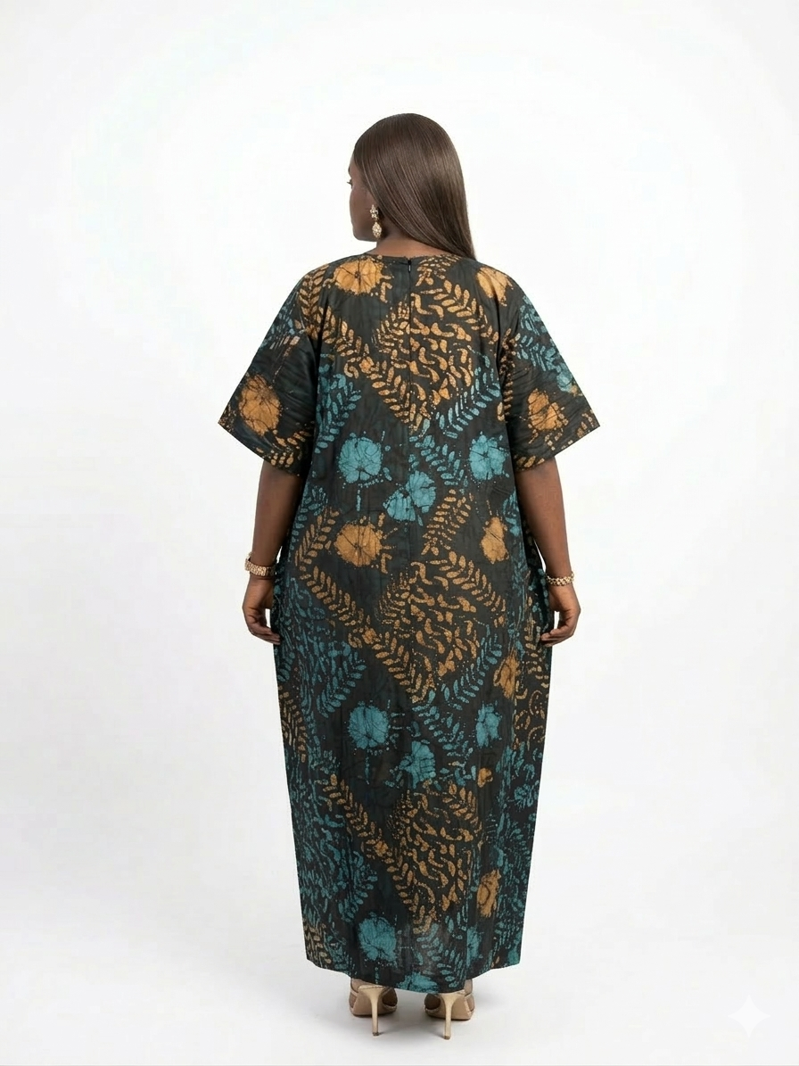 Premium Adire & Duchess Silk Bubu Kaftan