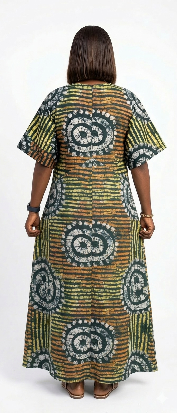 Premium Adire & Duchess Silk Bubu Kaftan