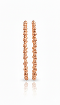 18K Solid Rose Gold Beaded Stretch Bracelet