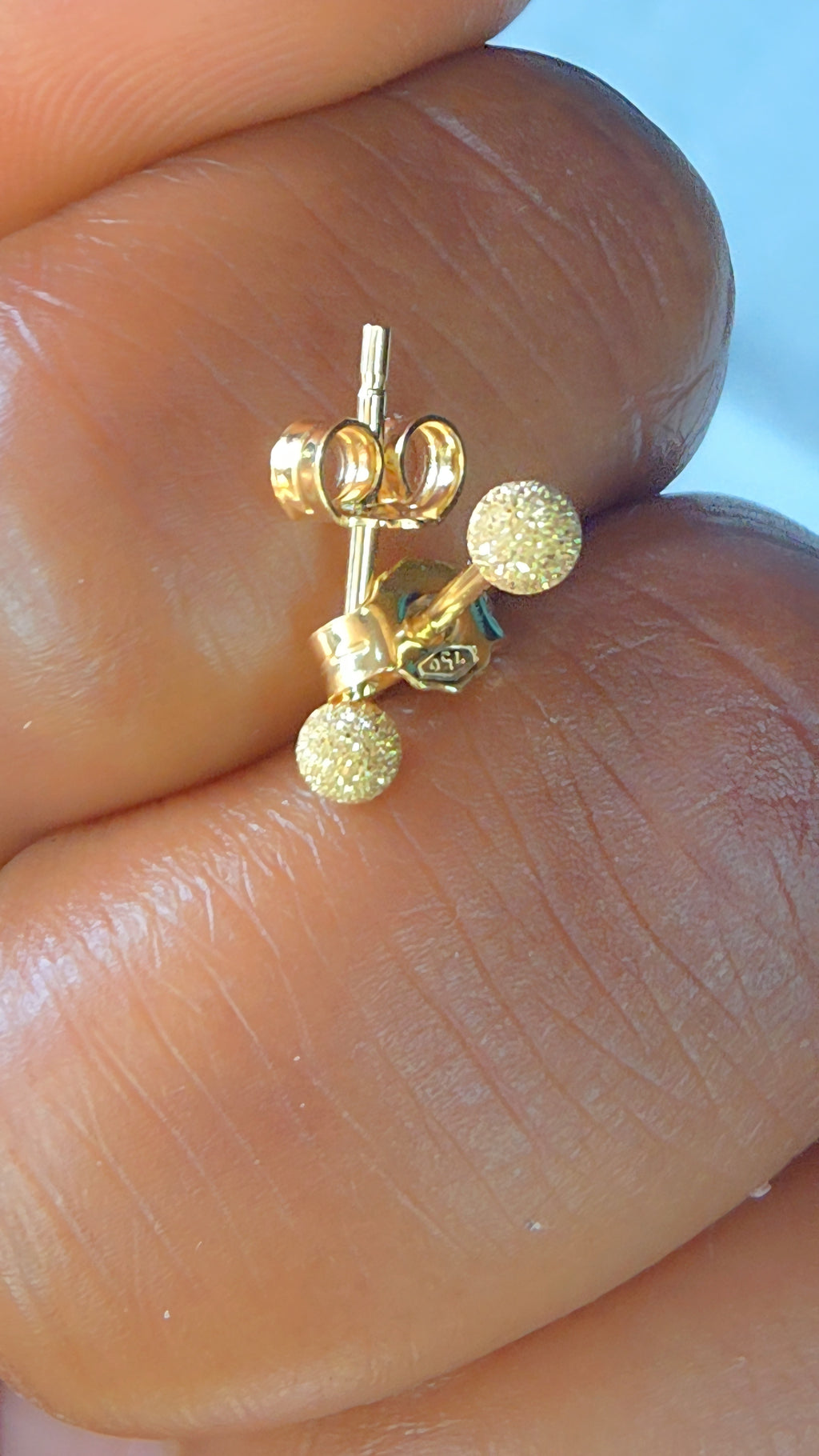 18K Gold Ball Stud Earrings | Minimal Everyday Gold Earrings