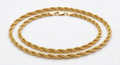 18K Gold 20" Twist Rope Chain Necklace
