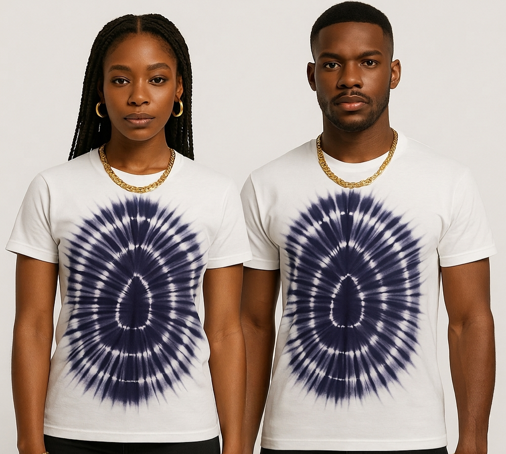 Small Tie-Dye Cotton Tee Collection - Hand-Dyed Artisanal Designs