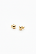 18K Solid Gold High-Polish Ball Stud Earrings