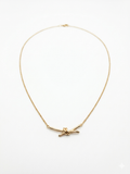 18K Gold Minimalist Love Knot Necklace