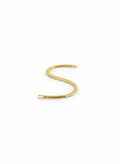 18K Solid Gold Herringbone Flat Snake Chain Bracelet