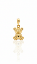 18K Solid Gold Teddy Bear Pendant ( No Chain)
