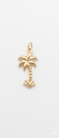 Solid 18ct Yellow Gold Palm Tree Pendant ( No Necklace)