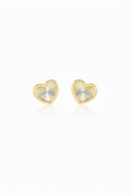 18ct Solid Gold Heart Studs – Two Exquisite Variants