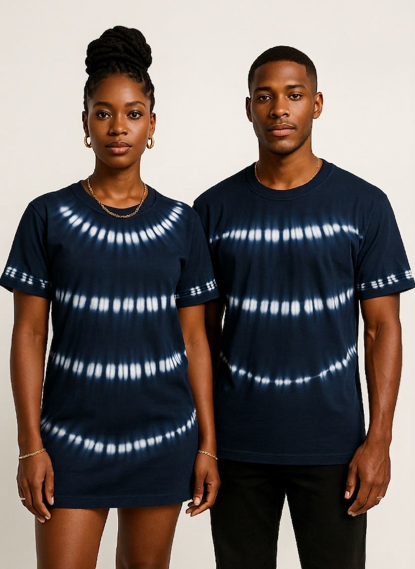Small Tie-Dye Cotton Tee Collection - Hand-Dyed Artisanal Designs