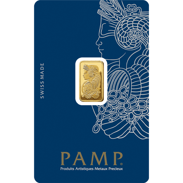PAMP Suisse 2.5g Lady Fortuna Gold Bar – .9999 Pure Gold (In Assay)