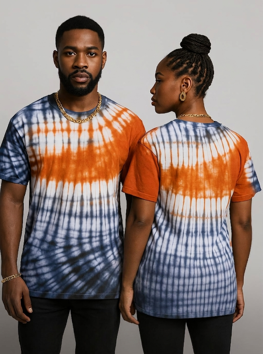 XXL Oversized Tie-Dye Tee - Earth & Sky